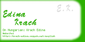 edina krach business card